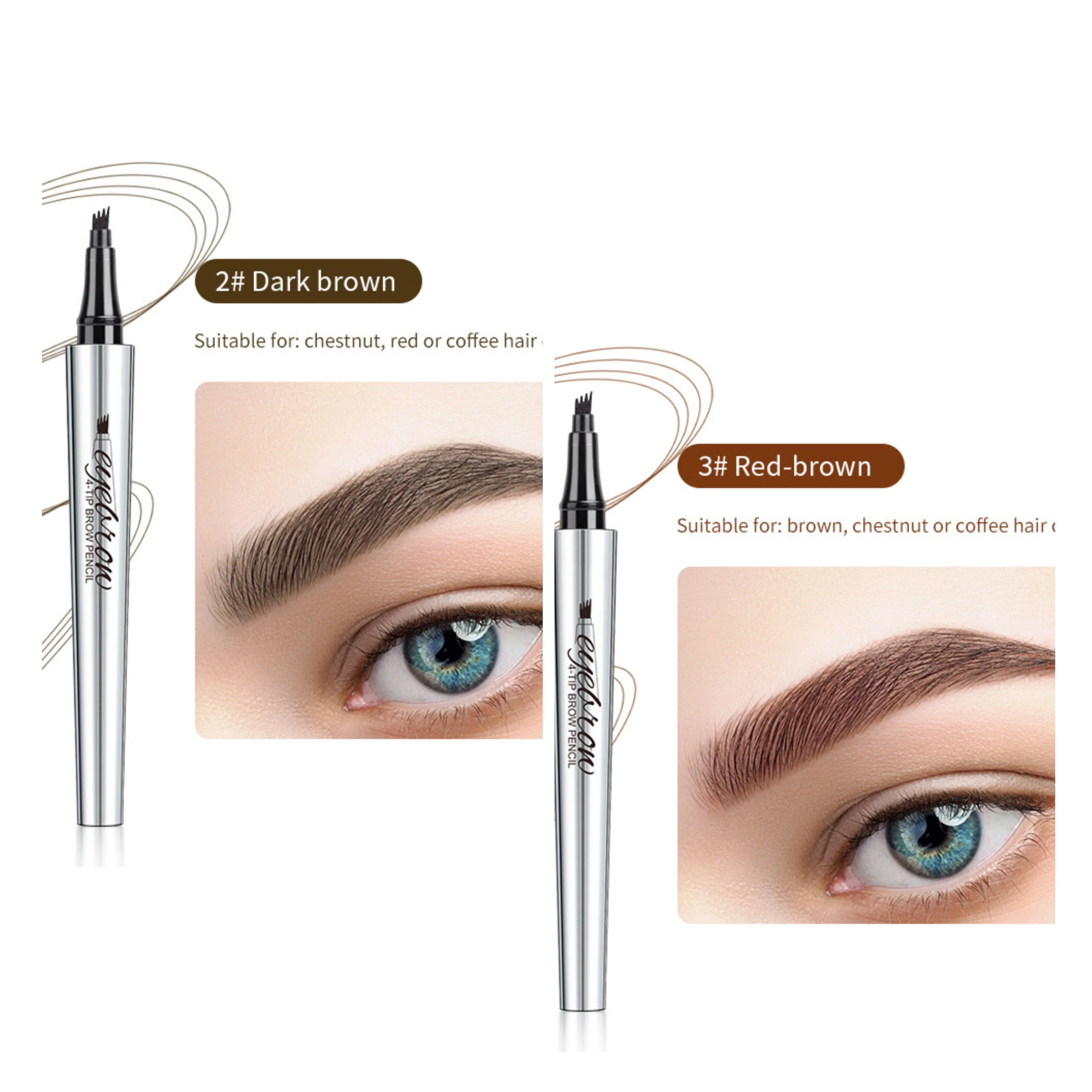 🔥Buy 1 Get 1 Free🔥-3D Waterproof Microblading Eyebrow Pen 4 Fork Tip Tattoo Pencil - Image 18