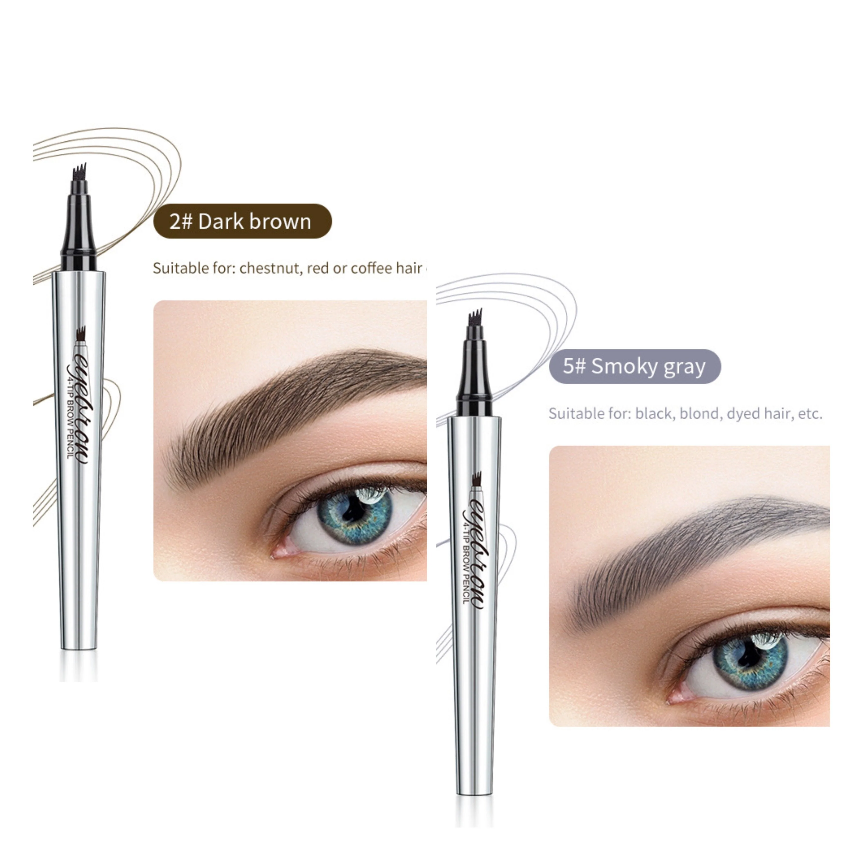 🔥Buy 1 Get 1 Free🔥-3D Waterproof Microblading Eyebrow Pen 4 Fork Tip Tattoo Pencil - Image 20