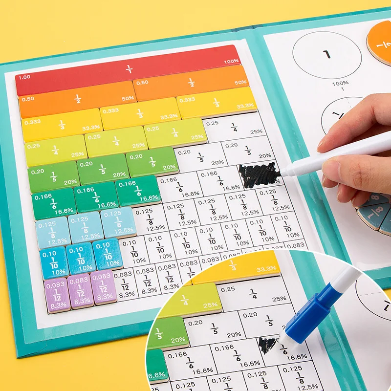 🔥LAST DAY SALE 70% OFF🏅Montessori Magnetic Book Fraction Puzzle - Image 7