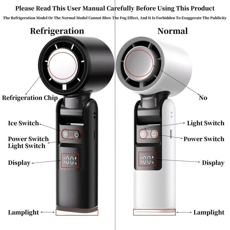 🌞Summer Hot Sale 50% OFF🧊 Multifunction Portable Handheld Turbo Ice-Cooling Fan | AC-Like Gel Pad Tech, 5 Gears - Image 9