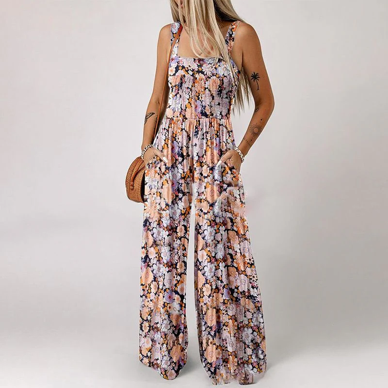 🏖️Summer Hot Sale 50% OFF!🌼Women’s Casual Print Sleeveless Overalls Jumpsuits - Image 12
