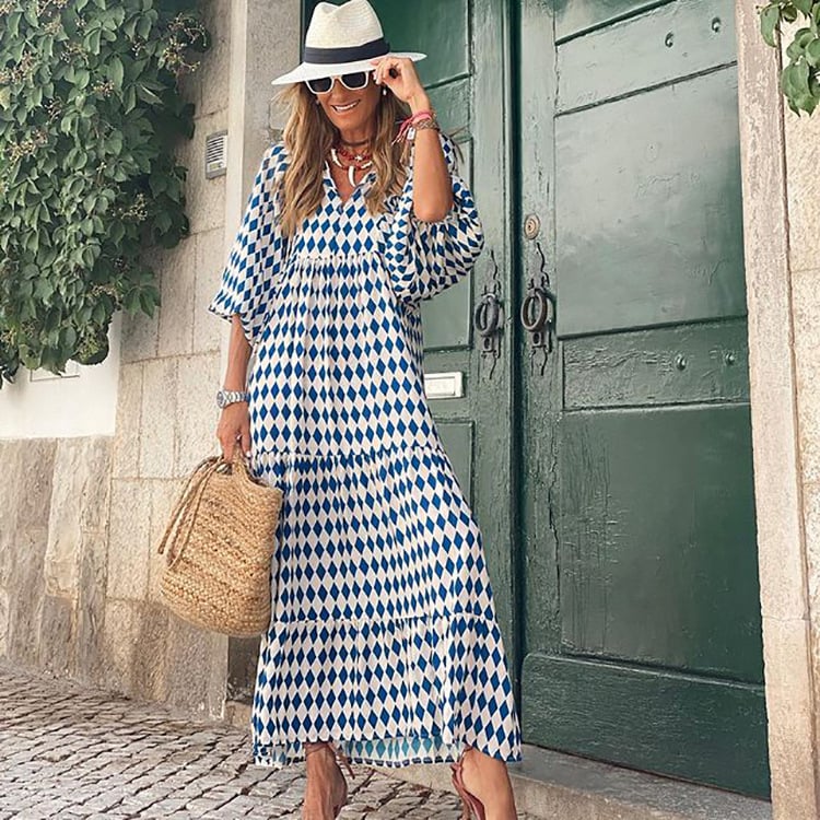 💖Limited Sale 50% OFF💖Women's Elegant Puff Sleeve Floral Boho Maxi Dress - Image 8