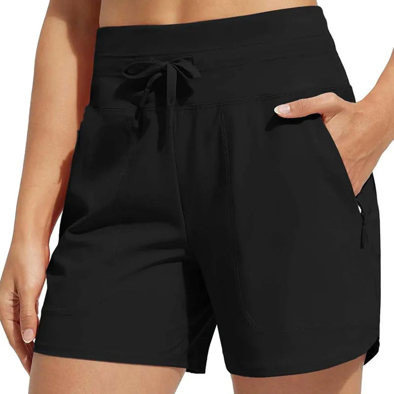 🌞NEW HOT SALE 60% OFF❄️Women's 5" Swim Board Shorts High Waisted Quick Dry Swimsuit Swimming Bottoms - Image 5