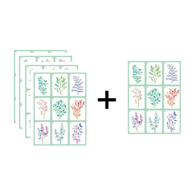 🌷✨Christmas Promotion🌿9 PCS Reusable Leaf Stencil for Painting - Image 10