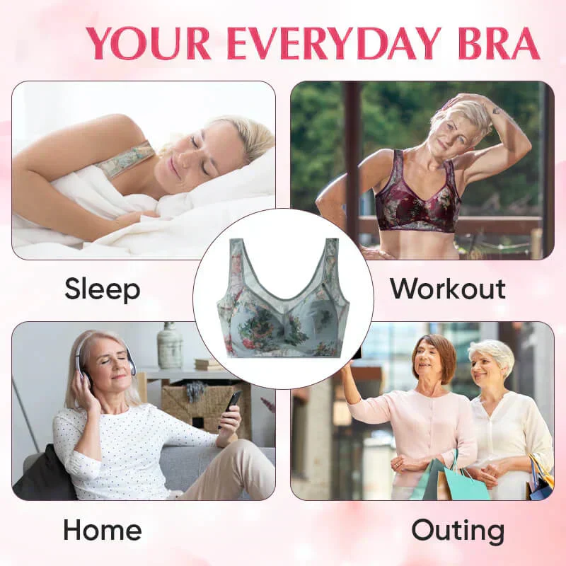 Lace Buttonless Comfortable Bra - Image 9