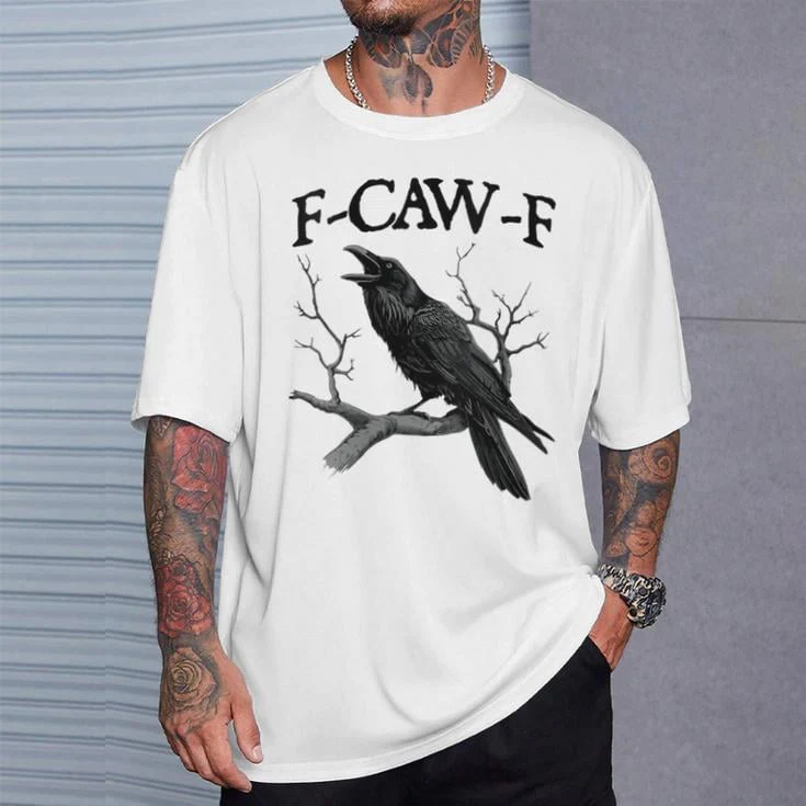 🏆LAST DAY SALE: Only £10.99!🔥 Humorous Crow Graphic T-Shirt – Say It With a Caw! - Image 8