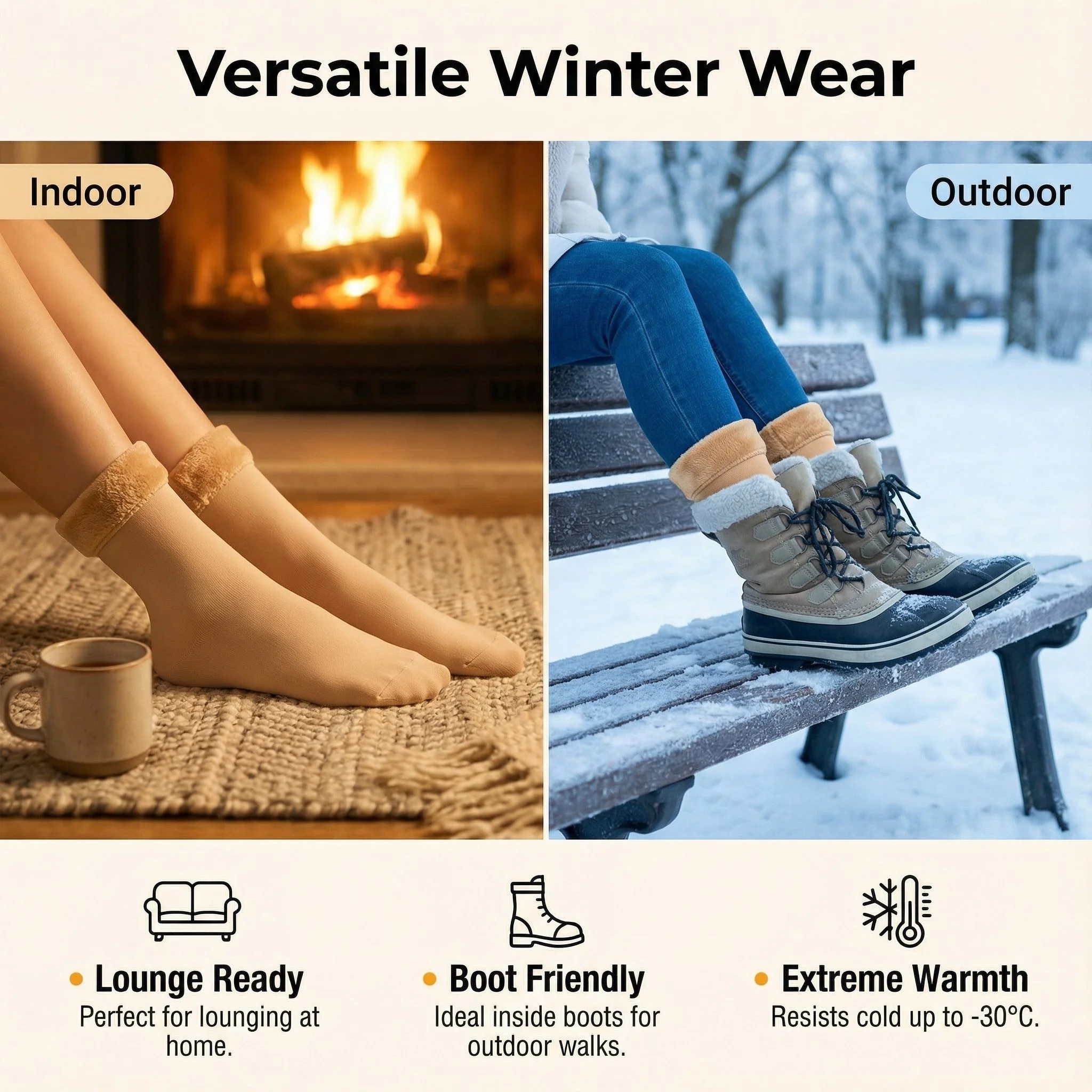 🎁Last Day Buy 1 Get 5 Pairs🔥Super Plush Thermal Self-Heating Socks Fleece-Lined Deep Comfort - Image 5