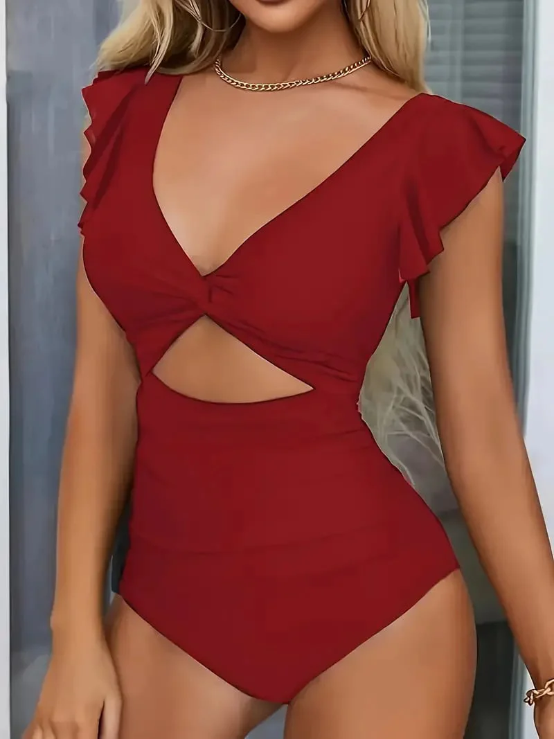 ⛱️Last Day 49% OFF👗Sexy ruffled one-piece swimsuit(Buy 2 Free Shipping) - Image 5