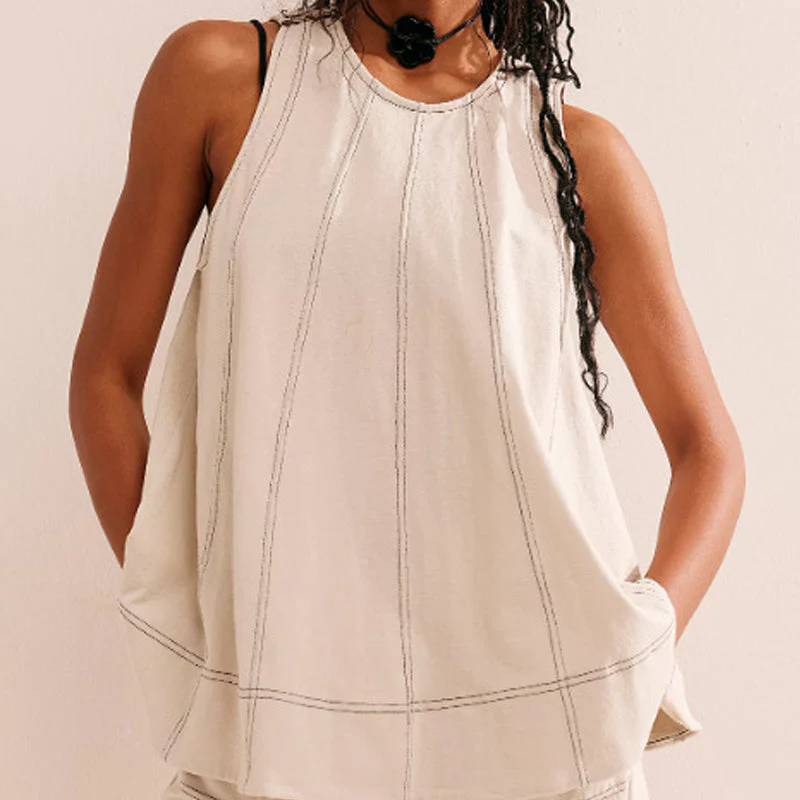 🏖️Summer Hot Sale 49% OFF🌼Women's Round-Neck Tank Top & High-Waisted Shorts Set - Image 6
