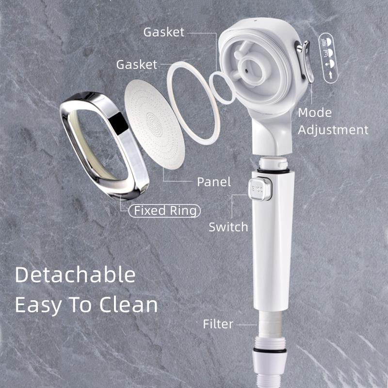 š„HOT SALEš„4-mode Handheld Pressurized Shower Head with Pause Switch - Image 2