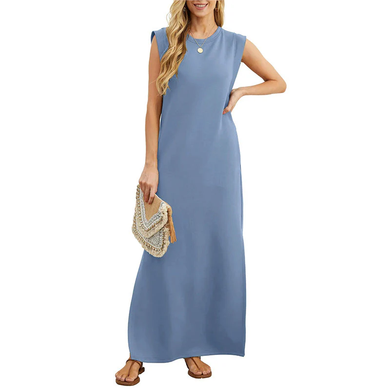 🔥Hot Sale🔥👗Women's Wrinkle-Free Casual Dress with Split Hem - Image 3