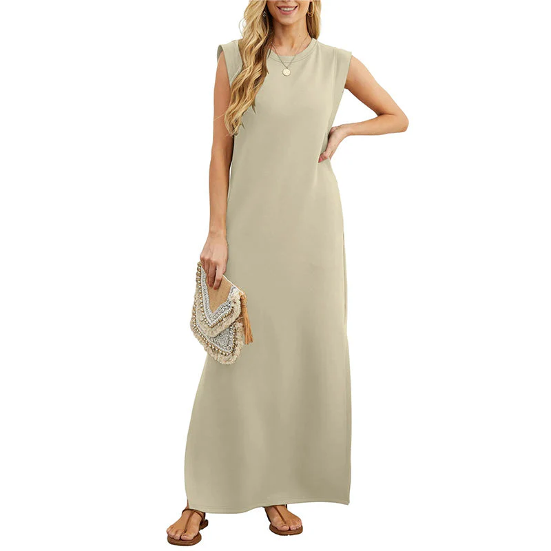 🔥Hot Sale🔥👗Women's Wrinkle-Free Casual Dress with Split Hem - Image 4