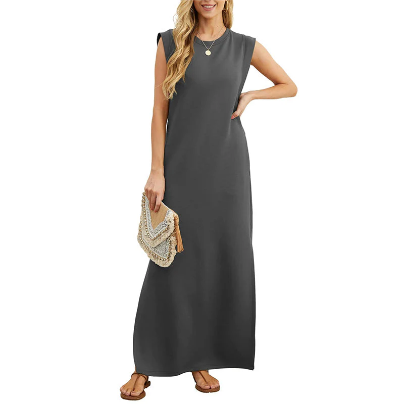 🔥Hot Sale🔥👗Women's Wrinkle-Free Casual Dress with Split Hem - Image 7