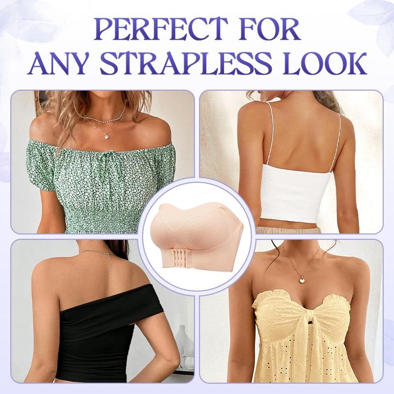 š„Breathable Non-Slip Strapless Front Buckle Push-Up Bra - Image 7