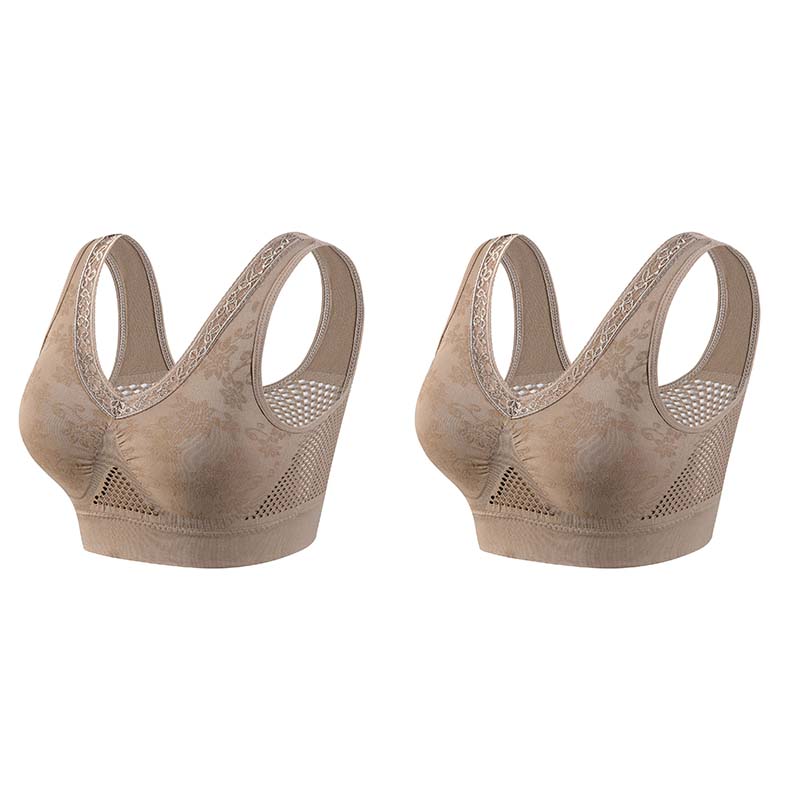 【✨1+1 Free - 2 Pcs】🏆Pure Cotton Buttonless Comfy Lifting Bra - Image 13
