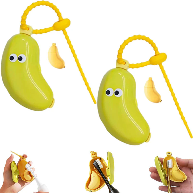 ⏳Limited-time 50% off⏰Travel Portable Cute Banana Toothbrush Storage Case with Toothpaste Dispenser🪥🍌 - Image 10