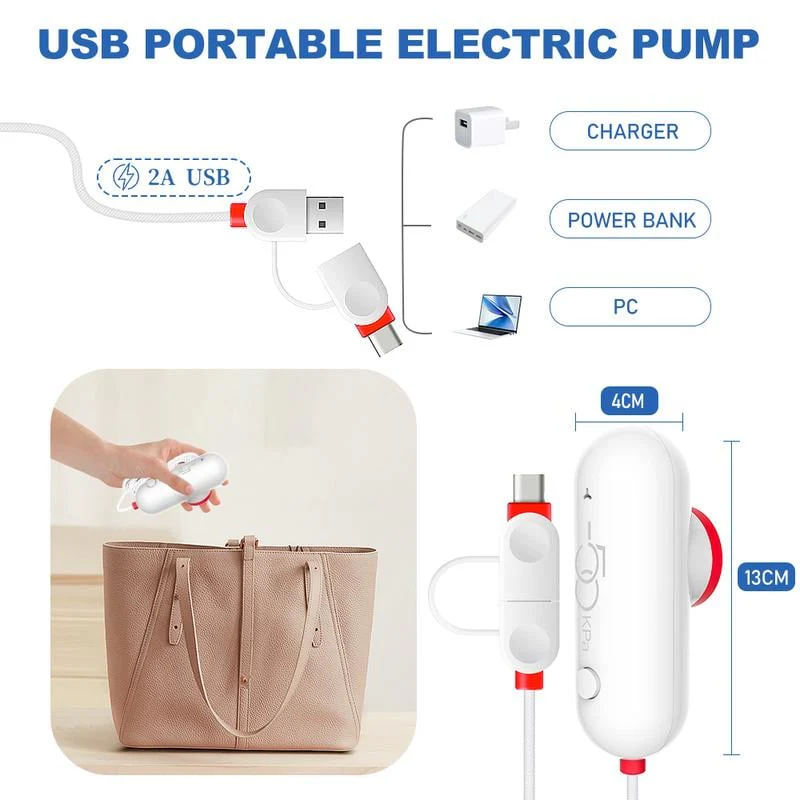 Vacbird 9 Pack Lightweight Travel Bags with USB Electric Pump | Compact Vacuum Storage Bags for Clothes | Space Saver Compression Bags for Travel - Image 5