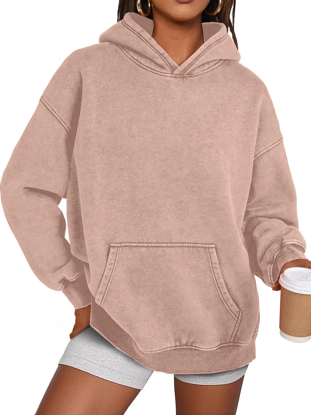 🔥LAST DAY SALE 49% OFF!!💥🎁Womens Acid Wash Hoodie Oversized Long Sleeve Fall Fashion Sweatshirts - Image 16