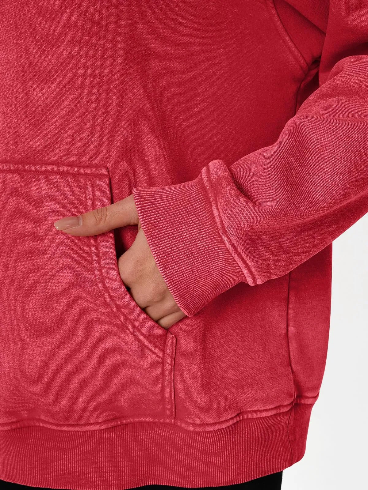 🔥LAST DAY SALE 49% OFF!!💥🎁Womens Acid Wash Hoodie Oversized Long Sleeve Fall Fashion Sweatshirts - Image 5