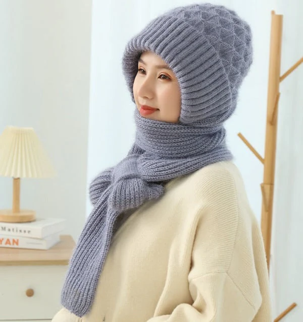🎁Early Christmas Sale-49% OFF🎄Winter Versatile Knitted Hooded Scarf For Women - Image 5