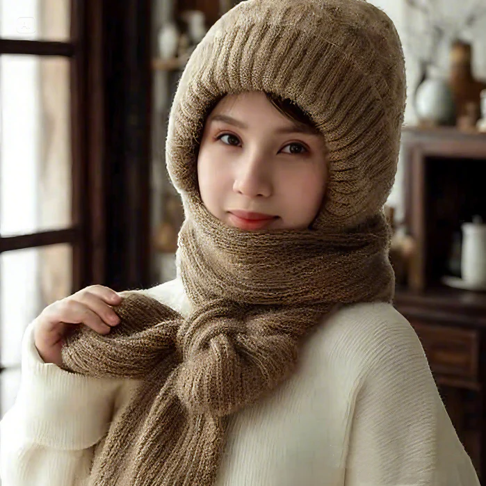 🎁Early Christmas Sale-49% OFF🎄Winter Versatile Knitted Hooded Scarf For Women - Image 2