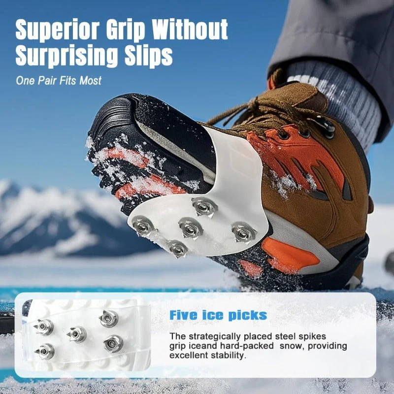 ⏳LAST DAY SALE: £5.99!!⚡50K+ SOLD!❄️Universal 5-Tooth Ice Cleats for Shoes & Boots - Image 7