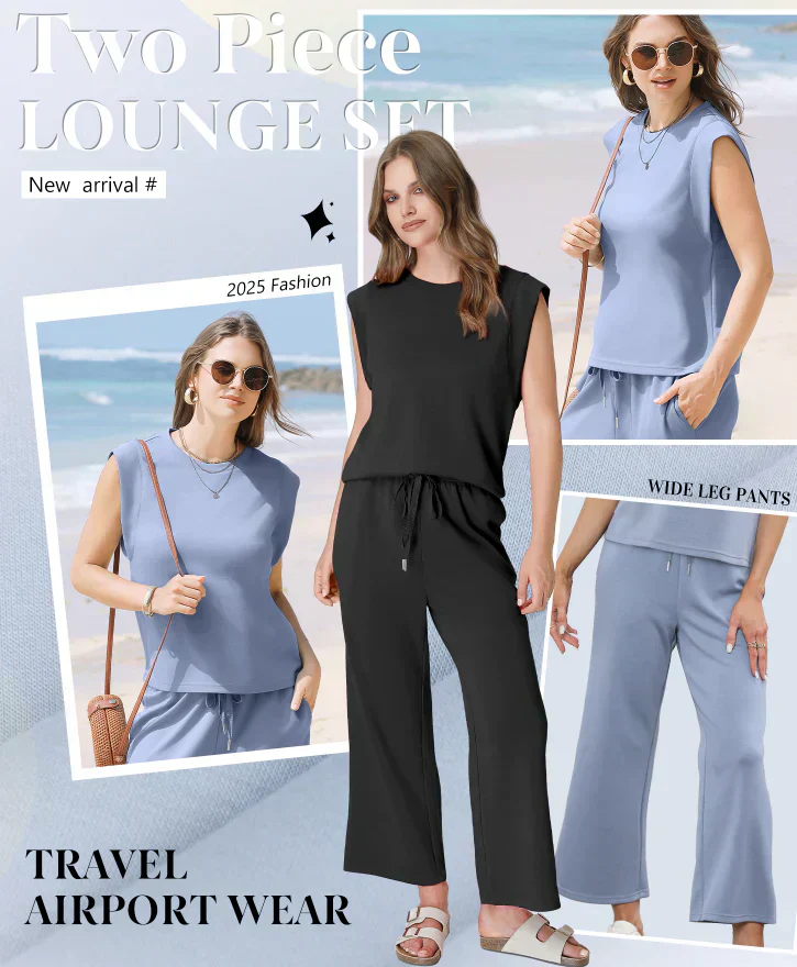 💕 Hot Sale 60% OFF🔥New Women's Sleeveless Top & Wide-Leg Pants 2-Piece Set