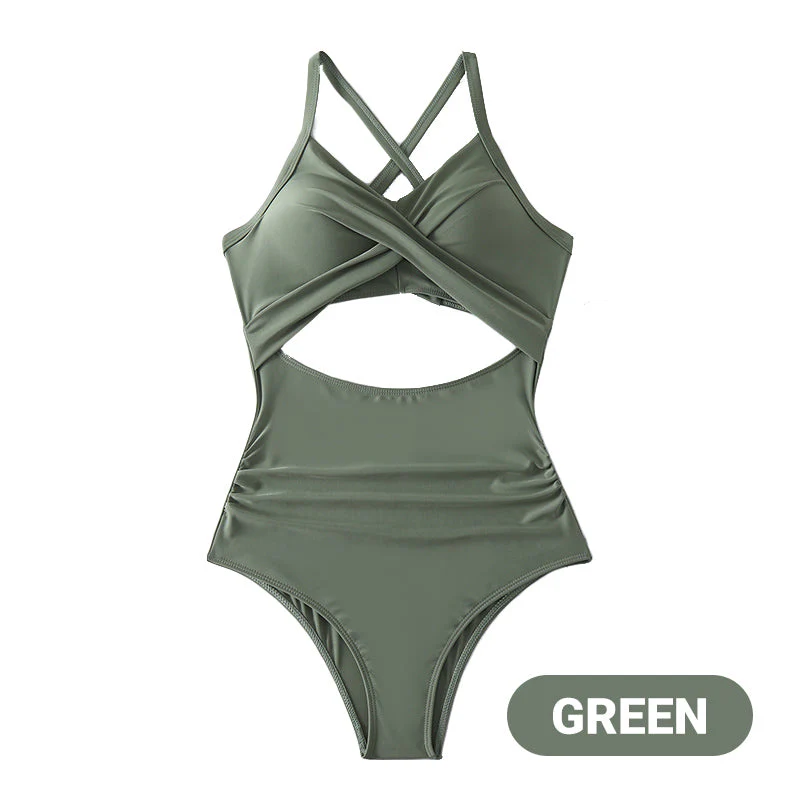 👙Women's Solid Ribbed Cutout-Front Shaping Swimsuit👙 - Image 15